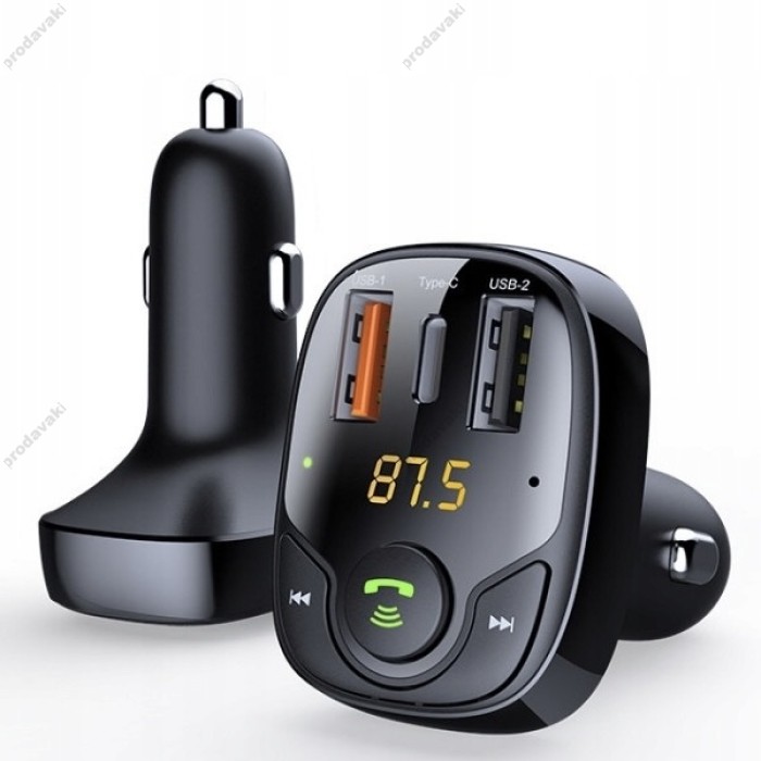 FM трансмітер ROCK B301 Bluetooth чорний